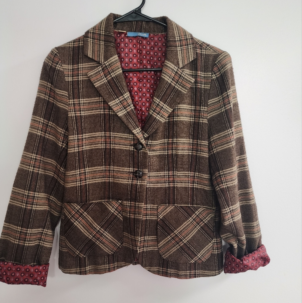 Vintage Y2K DELIAS Plaid Jacket